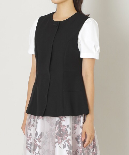 TO BE CHIC ベスト ジレ ポリエステルツイル レディース TO BE CHIC ベスト ジレ ポリエステルツイル レディース