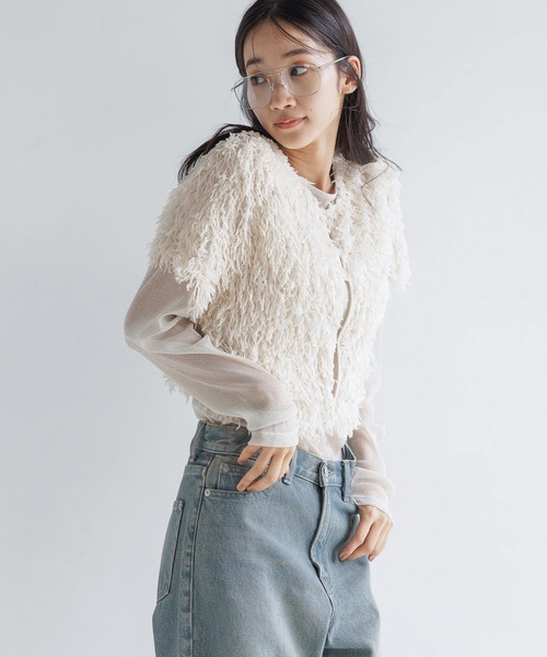 LOWRYS FARM フリンジ２WAYカーディガン LOWRYS FARM｜フリンジ2WAYカーディガン | Rakuten Fashion(楽天