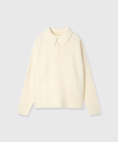 クレドナ credona TEDDY KNIT POLO 新品未使用未開封 CREDONA（クレドナ）の「TEDDY KNIT POLO/テディニットポロ