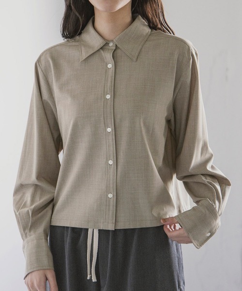 ブラウス シャツ クロップド丈シャツ レディース : ZOZOTOWN Yahoo!店