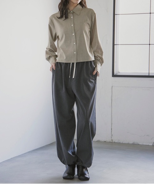 ブラウス シャツ クロップド丈シャツ レディース : ZOZOTOWN Yahoo!店