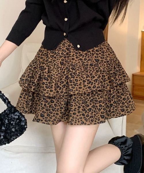 maisonspecial ヒョウ柄スカート GEMEDA スカート ヒョウ柄スカートミニスカート : ZOZOTOWN Yahoo!店