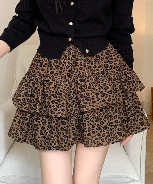 GEMEDA スカート ヒョウ柄スカートミニスカート : ZOZOTOWN Yahoo!店
