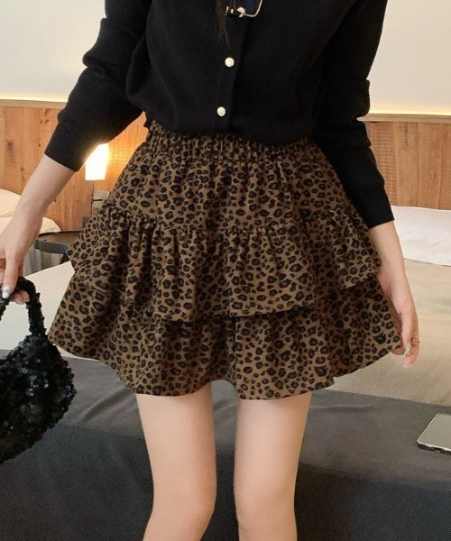 GEMEDA スカート ヒョウ柄スカートミニスカート : ZOZOTOWN Yahoo!店