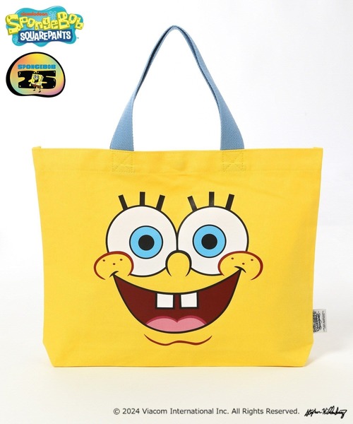 スポンジボブ、レッスンバッグ、上履き袋など、オーダー受付中です。 シューズバッグ スポンジ・ボブ パターン 42-002SBP