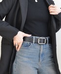 ベルト 「ユニセックス」ヴィンテージブラックシ...の詳細画像1
