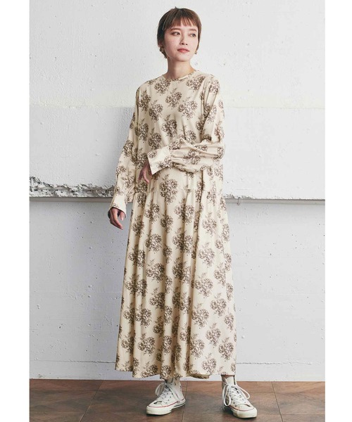 MEDE19F」 「MULHOUSE」長袖ワンピース MEDIUM ベージュ レディース 