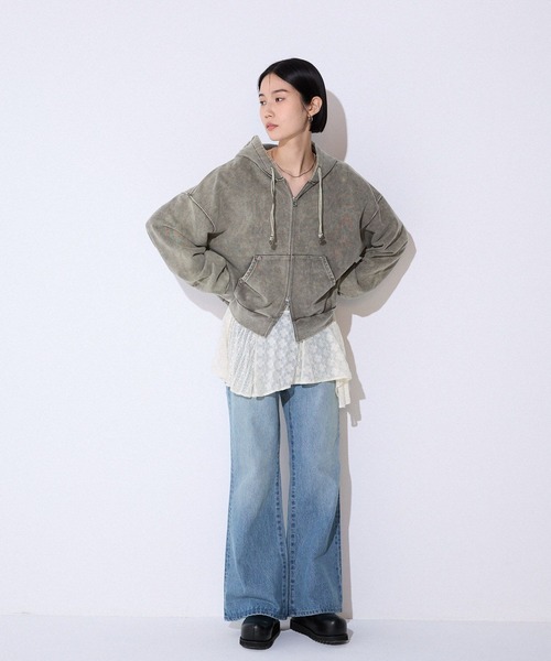 JEANASIS パーカー FadeカラーZIPフーディ/321477 レディース