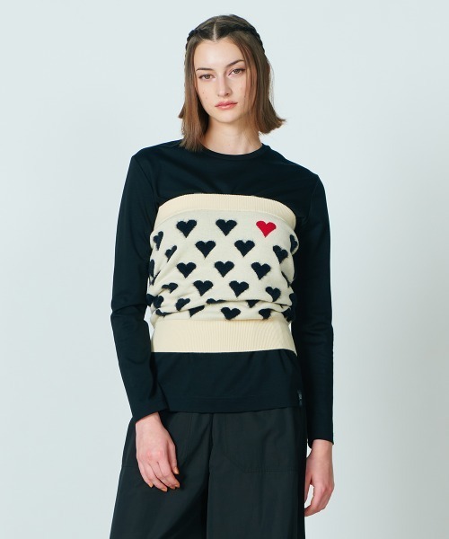 チューブトップ ベアトップ ハートシャギーモールベアトップ（WEB限定） DOUBLE STANDARD CLOTHING チューブトップ ベアトップ ハート