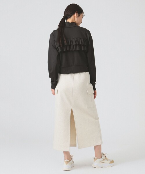 BEAMS ビームスフリルジップジャケット新品 BEAMS WOMEN｜【6/12再値下げ】フリル ハイネック ジップ