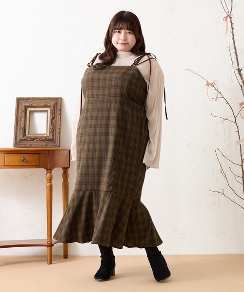 louiosy ルオシー LL キャミソールフレアワンピース Louiosy 「Louiosy」 キャミソールワンピース 4L ブラック
