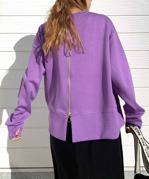 トレーナー スウェット パウンドストレッチバッグZIP プルオーバー レディース
