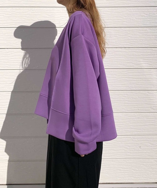 トレーナー スウェット パウンドストレッチバッグZIP プルオーバー レディース Q トレーナー スウェット パウンドストレッチバッグZIP プル