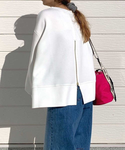 Q トレーナー スウェット パウンドストレッチバッグZIP プル