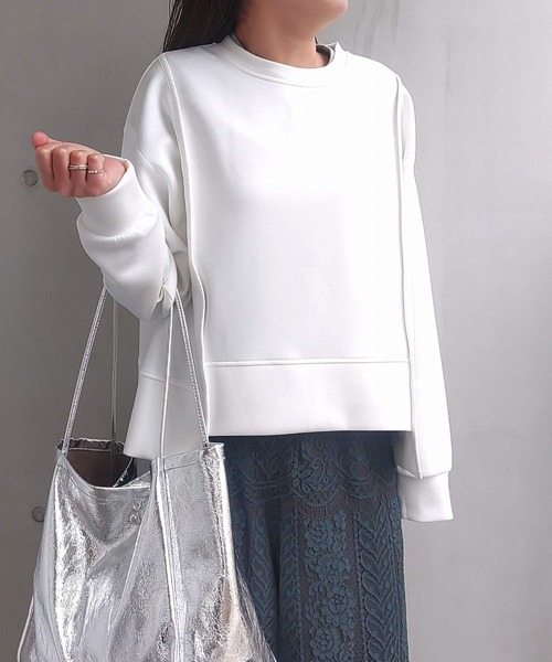 Q トレーナー スウェット パウンドストレッチバッグZIP プル
