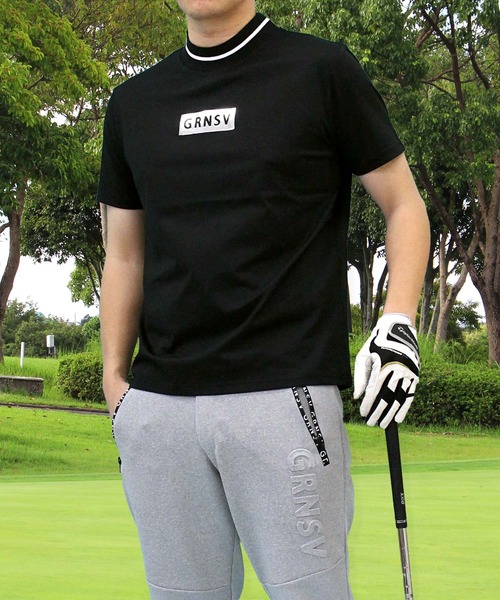 GIORNO SEVEN ゴルフ モックネックシャツ ゴルフウェア 半袖 接触冷感