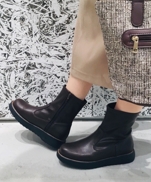 「HEAL ME」 ショートブーツ 23.0cm ブラウン レディース_画像8