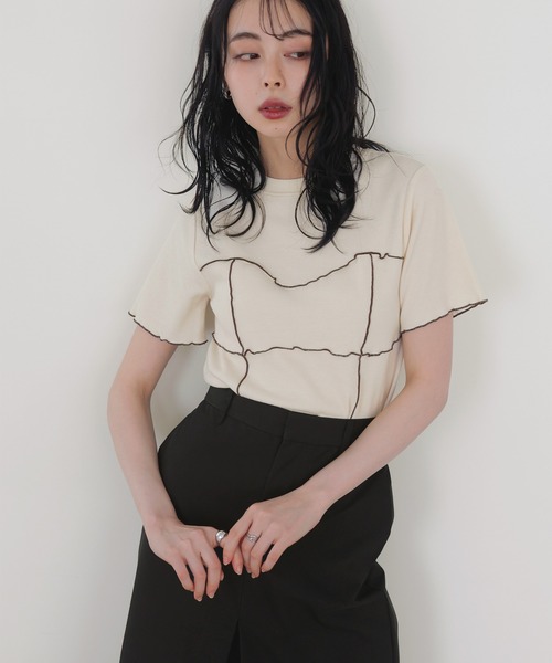 LIAN（リアン） tシャツ メロービスチェラインTシャツ レディース