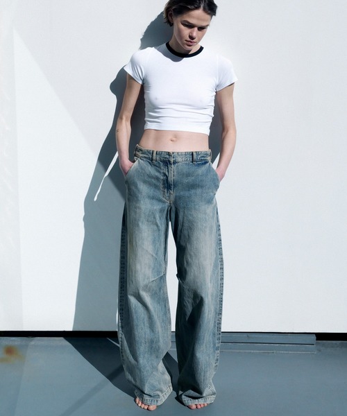 BIOTOP tシャツ WOMEN「Hanes for BIOTOP」TRIBLEND CROPPED T