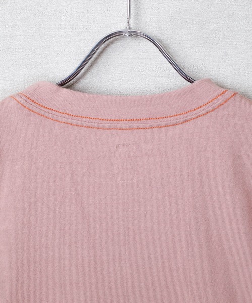 新品 KATO ヘンリーネック プルオーバーシャツ カトー ピンク M カトー(ファッション) tシャツ 「KATO'/カトー」191 ポケット T