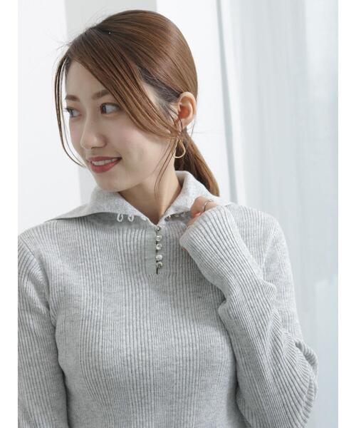 「Te chichi」 長袖ニット F ゴールド レディース_画像9