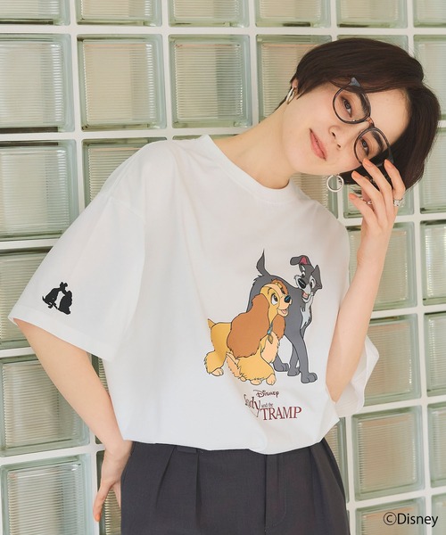 【Disney】US Disney Parks わんわん物語 男女兼用 半袖Tシャツ Amazon | Disney わんわん物語 Dogs Tシャツ | Tシャツ