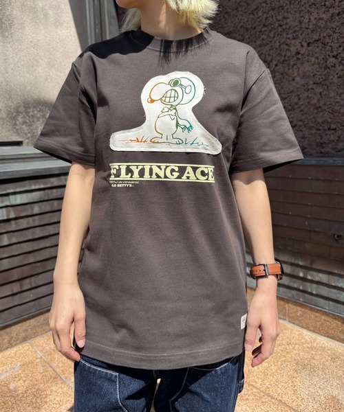 tシャツ スヌーピー「SNOOPY」organic cotton T-shirts(FLYING ACE) レディース メンズ