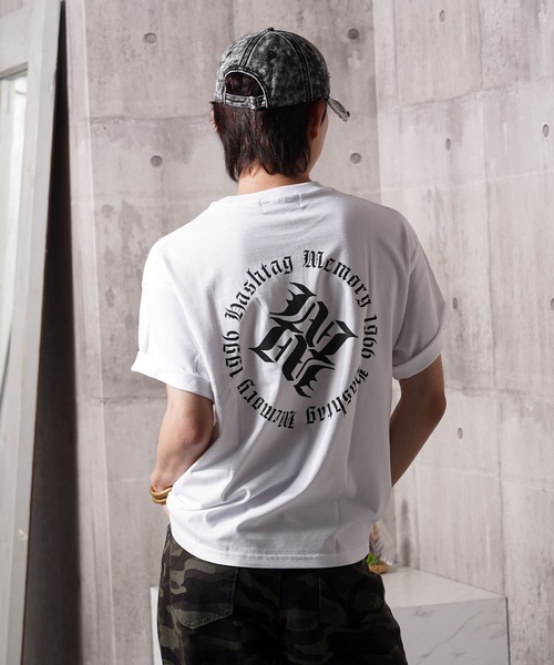 オールドイングリッシュロゴTシャツ　XL モックネック MEMORY tシャツ 「MEMORY」オールドイングリッシュ Mロゴ 半袖 Tシャツ