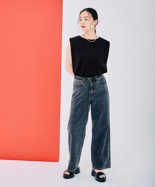 LEPSIM（レプシィム） tシャツ ボックスタックノースリーブ 290766