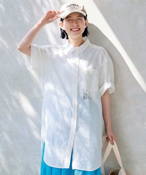 Sunny clouds（サニークラウズ） ブラウス シャツ シワっとロング