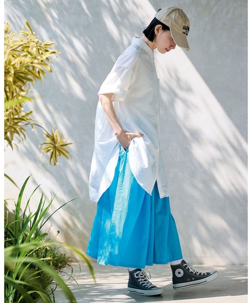 Sunny clouds（サニークラウズ） ブラウス シャツ シワっとロング