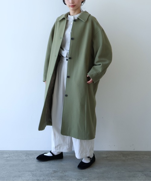 のらママ✦1回のみ着用✦yuni super100 Woolコクーンコーㇳ のらママ様専用✦1回のみ着用✦yuni super100 Woolコクーンコーㇳ