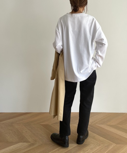 「CANAL JEAN」 「rcw」長袖カットソー 38 ホワイト レディース