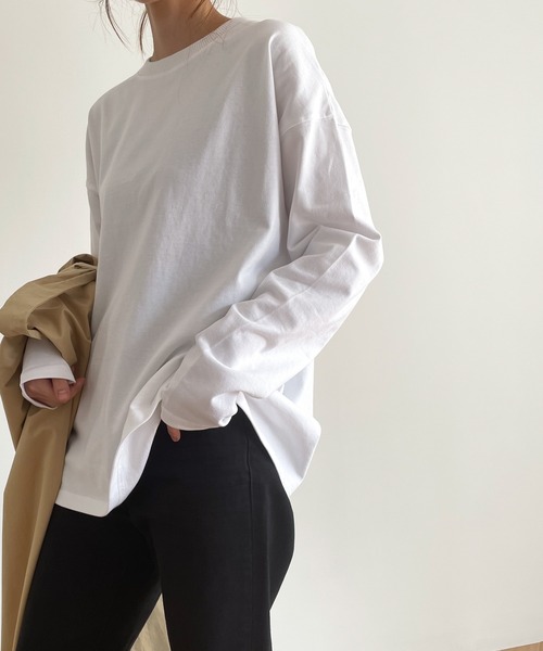 「CANAL JEAN」 「rcw」長袖カットソー 38 ホワイト レディース