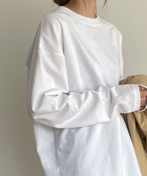 「CANAL JEAN」 「rcw」長袖カットソー 38 ホワイト レディース