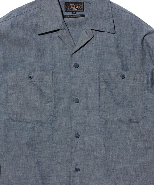 BEAMS+（ビームスプラス） シャツ MIL Open Collar Chambray メンズ