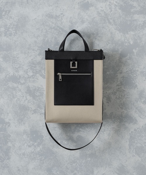 【極美品】ADRER アドラー 2way トートバッグ ブラック ADRER 「ADRER」 2WAYバッグ FREE ブラック メンズ : ZOZOTOWN