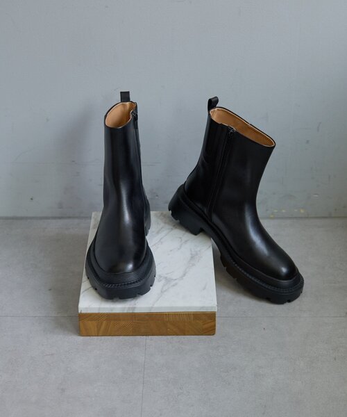 GALLARDAGALANTE 【2.718】スクエアショートブーツ 黒 新品 GALLARDAGALANTE(ガリャルダガランテ)｜【2.718】スクエアショート