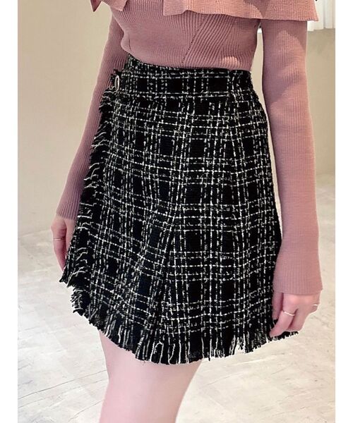 RESEXXY（リゼクシー） スカート ツイードラップミニスカート
