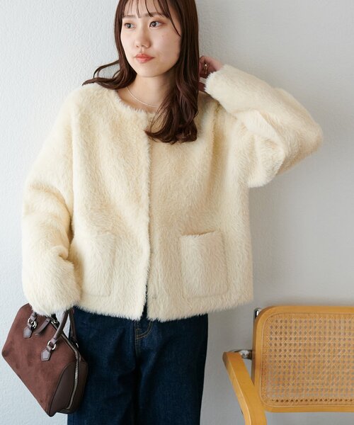 Discoat（ディスコート） カーディガン ミンクライクカーディガン