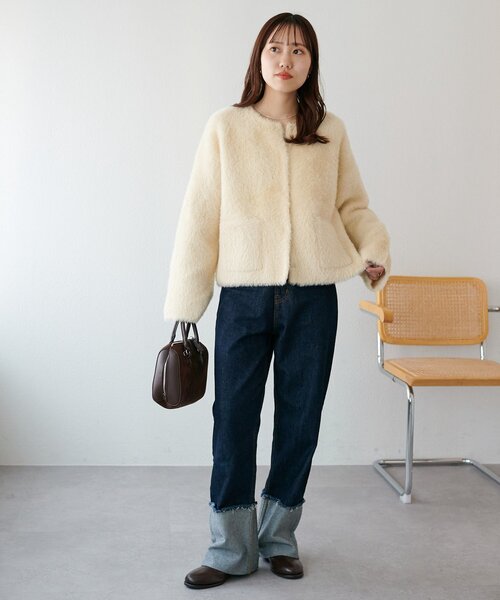 Discoat（ディスコート） カーディガン ミンクライクカーディガン