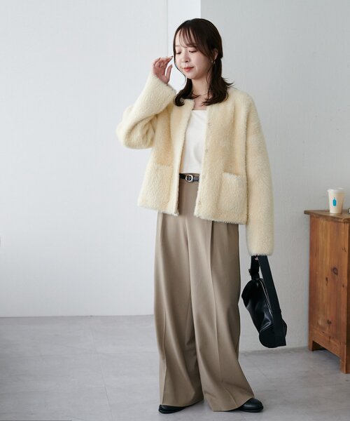 Discoat（ディスコート） カーディガン ミンクライクカーディガン