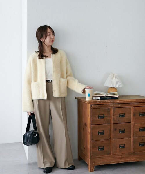 Discoat（ディスコート） カーディガン ミンクライクカーディガン