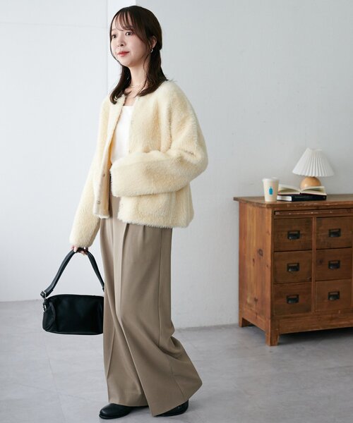 Discoat（ディスコート） カーディガン ミンクライクカーディガン
