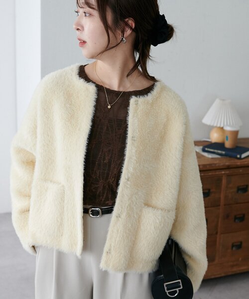 Discoat（ディスコート） カーディガン ミンクライクカーディガン