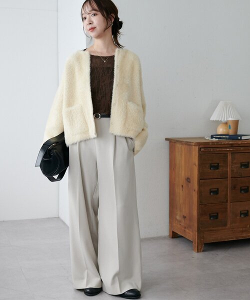 Discoat（ディスコート） カーディガン ミンクライクカーディガン