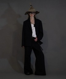 参考上代32780円 未使用 my beautiful land let 25AW STRIPE WOOL FLARED SLACKS フレアスラックス パンツ マイビューティフルランドレット WM04-PT252042 グレー 0 （18022M） my beautiful landlet（マイビューティフルランドレット） スラックス