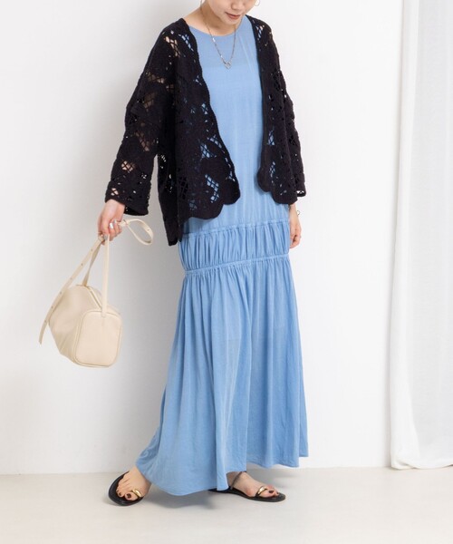 Rie Miller ワンピース 顔料染マキシ丈ワンピース : ZOZOTOWN