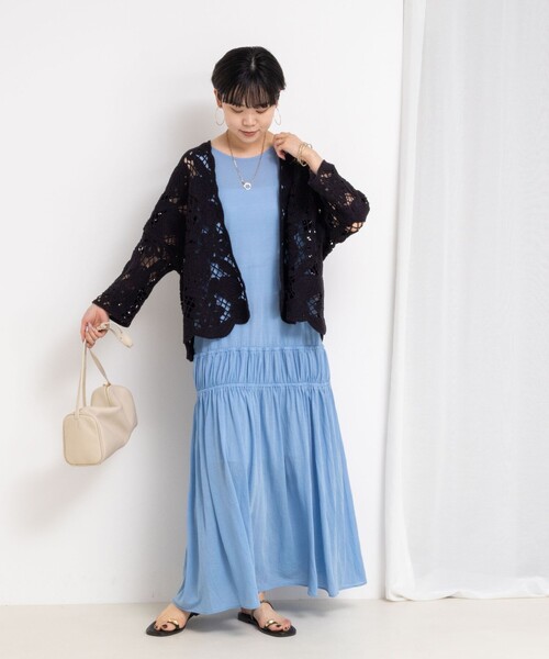 Rie Miller ワンピース 顔料染マキシ丈ワンピース : ZOZOTOWN