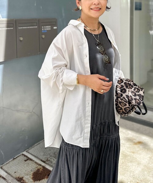 Rie Miller ワンピース 顔料染マキシ丈ワンピース : ZOZOTOWN